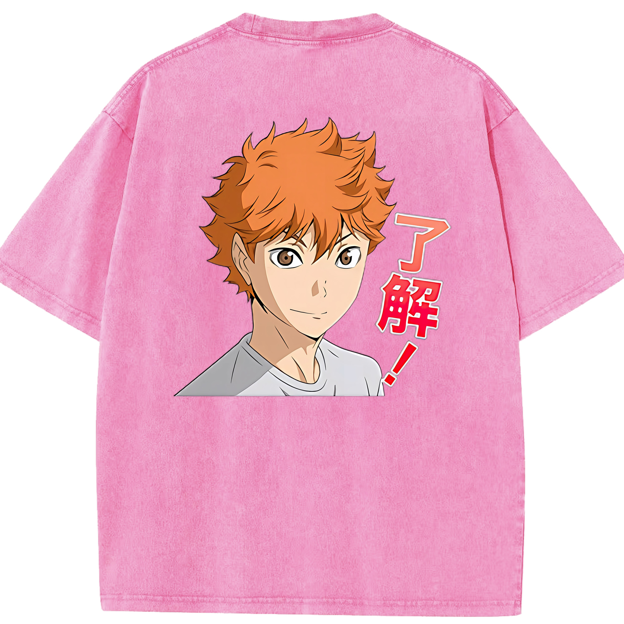 （画像用） ハイキュー!! Haikyu!! 綿100% ヴィンテージ風 半袖Tシャツ（背面プリント）